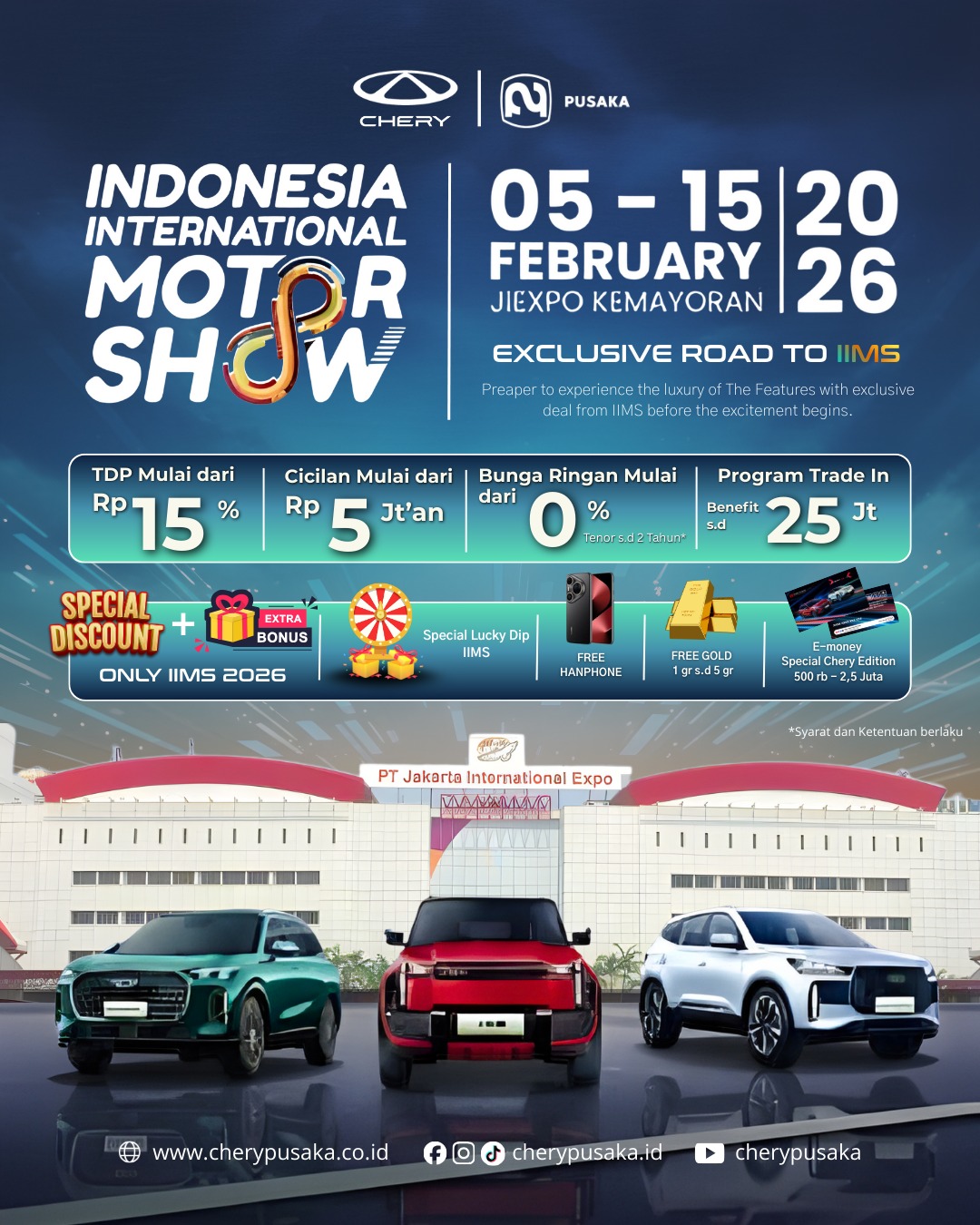 promo mobil chery iims 2026 JIEXPO